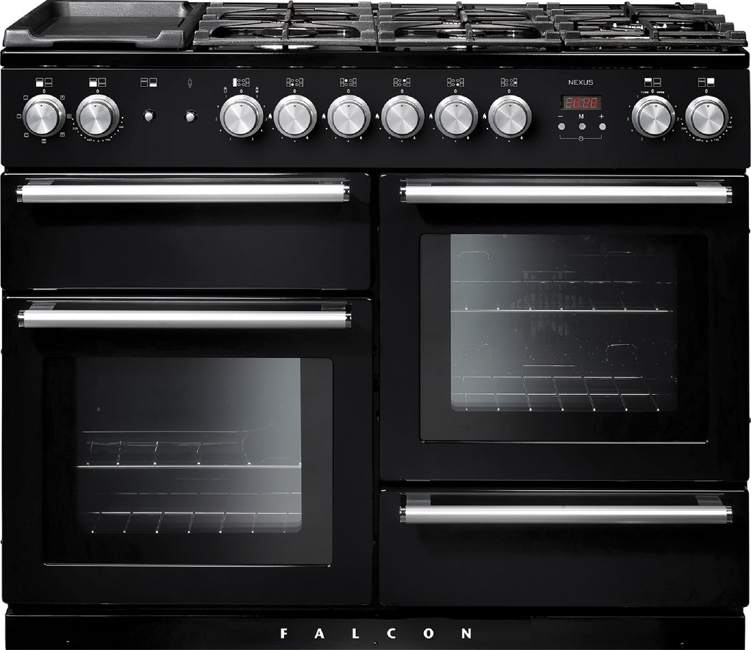 Falcon Nexus 110cm Dual Fuel Upright Cooker Black/Chrome NEX110DFBL/CH