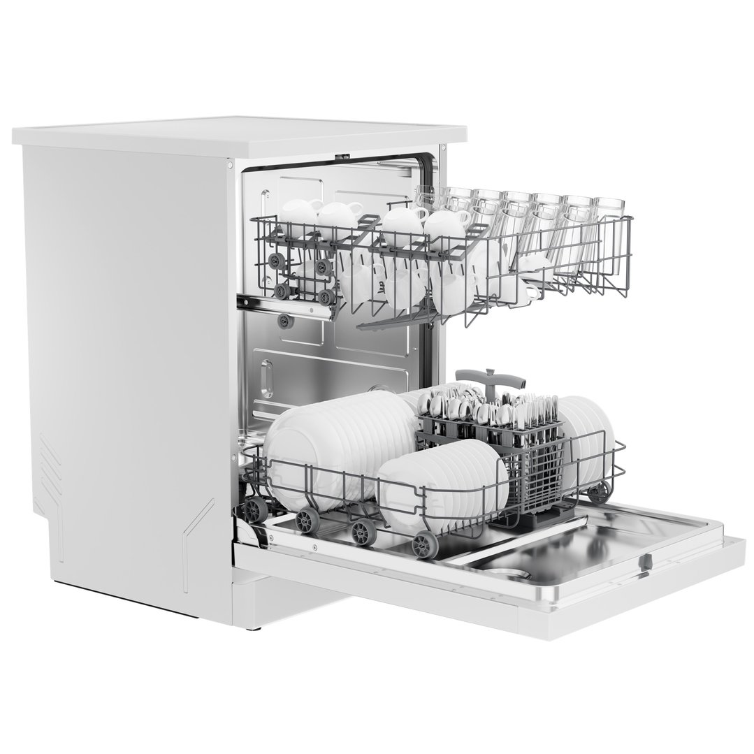 Haier 60cm 300 Series, Freestanding Dishwasher, White HDW13F0W1