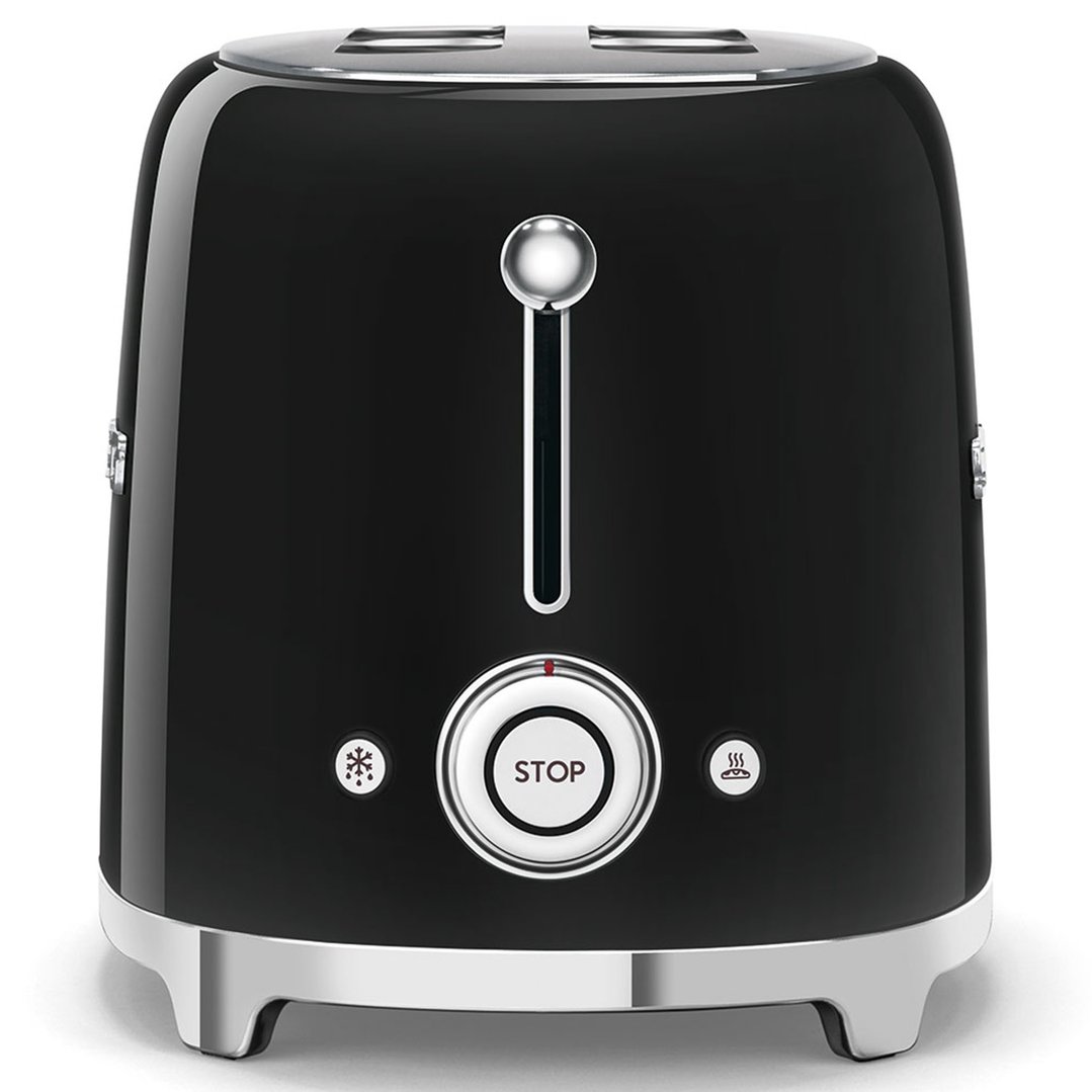 Smeg 50's Retro Style Aesthetic 2 Slice ToasterBlack TSF01BLAU Buy