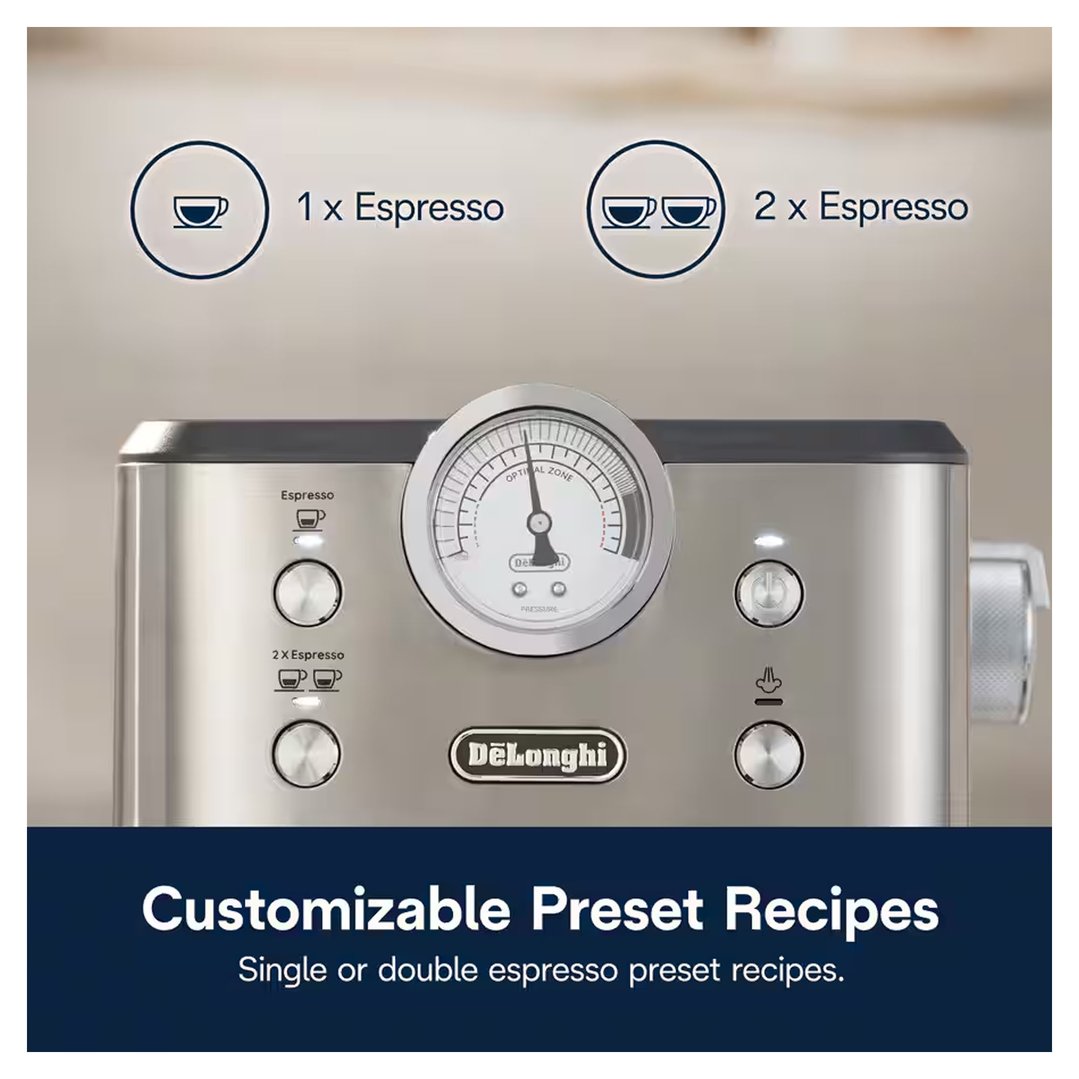 Delonghi Classic Manual Coffee Machine Metal EM450M