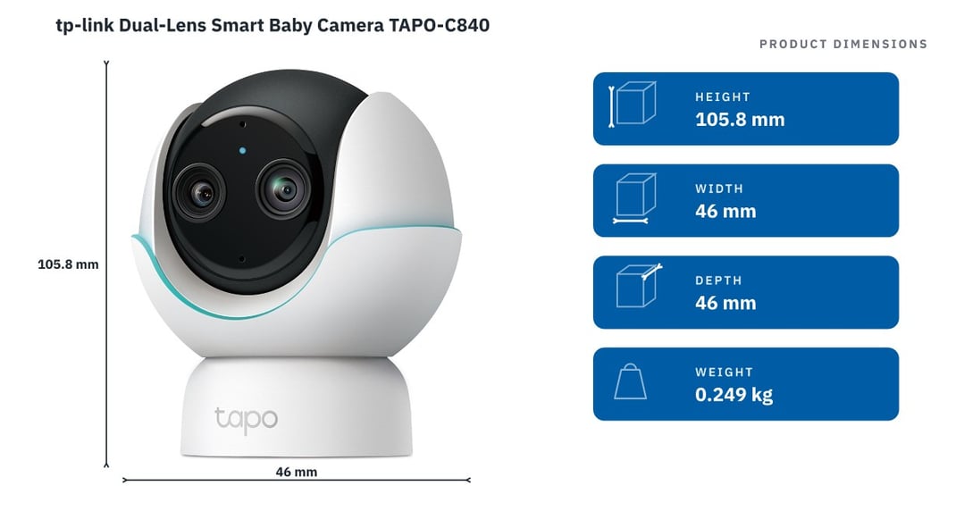 tp-link Dual-Lens Smart Baby Camera TAPO-C840
