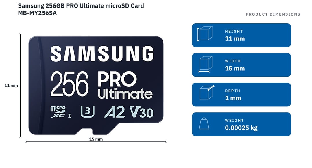 Samsung 256GB PRO Ultimate microSD Card MB-MY256SA