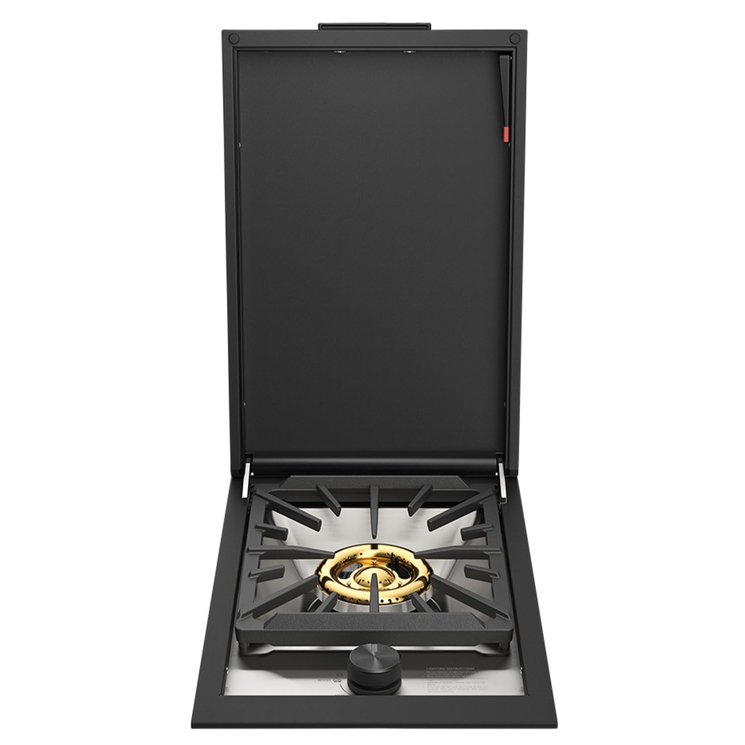Beefeater Built In Gas Side Burner with Lid, Colour Matched to COLORBOND® Steel Monument® finish - ProLine Series BSW318DB