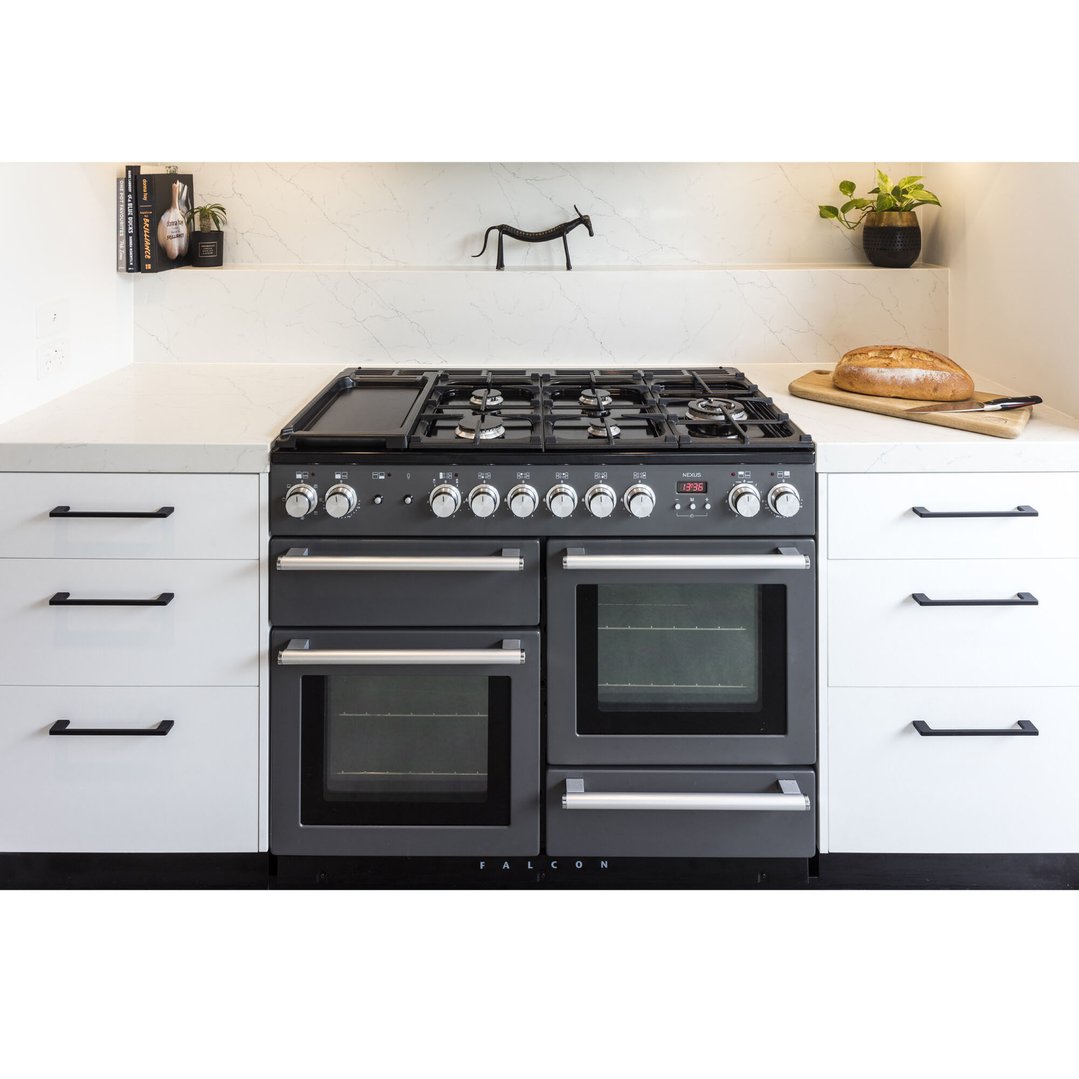 Falcon Nexus 110cm Dual Fuel Upright Cooker Slate/Chrome NEX110DFSL/CH