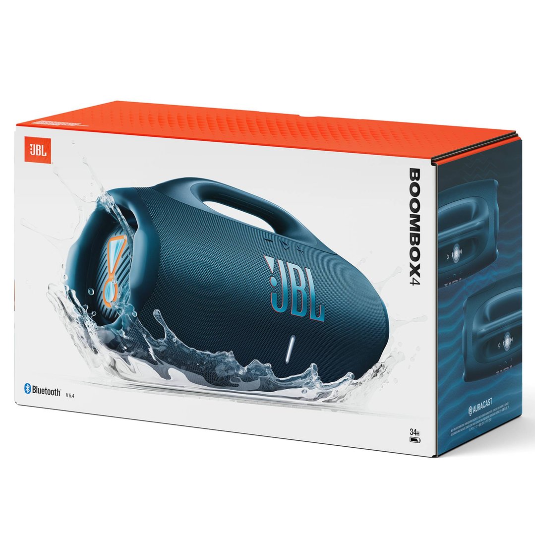 JBL Boombox 4 Portable Speaker - Blue JBLBOOMBOX4BLUAS