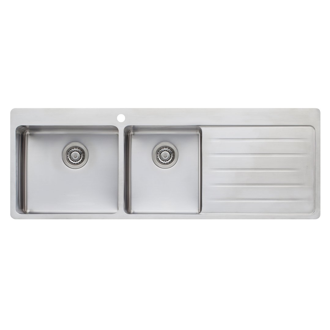 Oliveri Sonetto 1 & 3/4 Left Hand Bowl Topmount Sink With Drainer SN1011