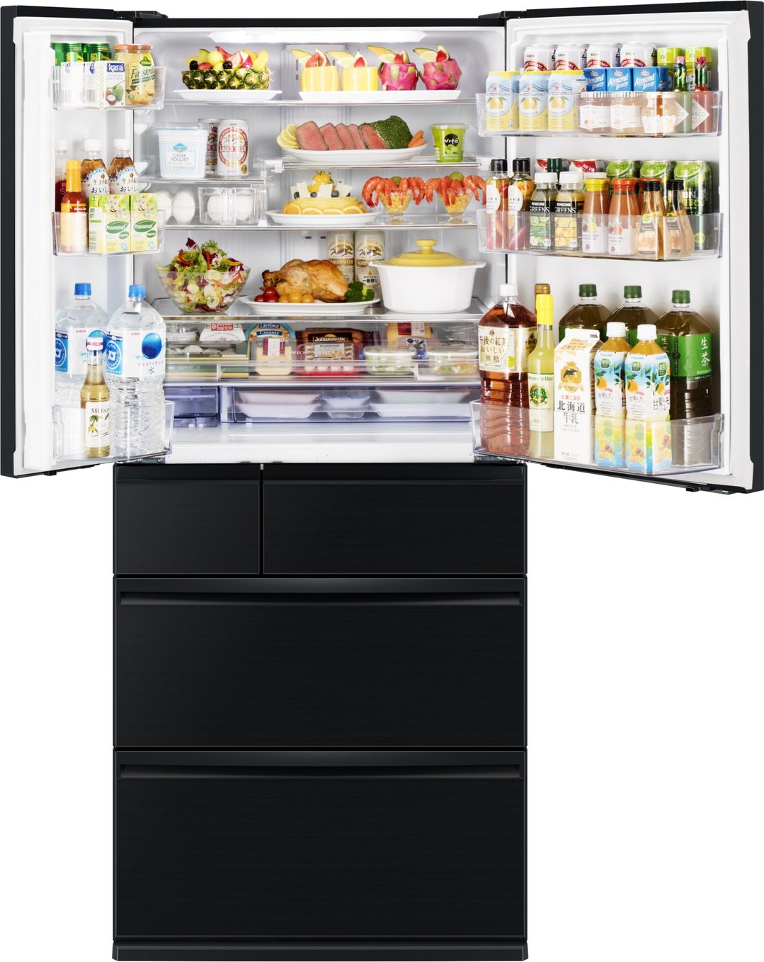 Mitsubishi Electric 700L Multi Drawer Fridge - Black MR-WX700C-B-A