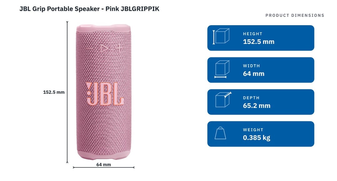 JBL Grip Portable Speaker - Pink JBLGRIPPIK