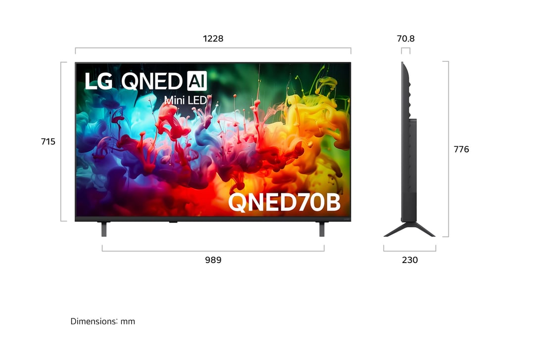 LG 55" QNED70B 4K AI Mini LED Smart TV 2026 55QNED70BSA