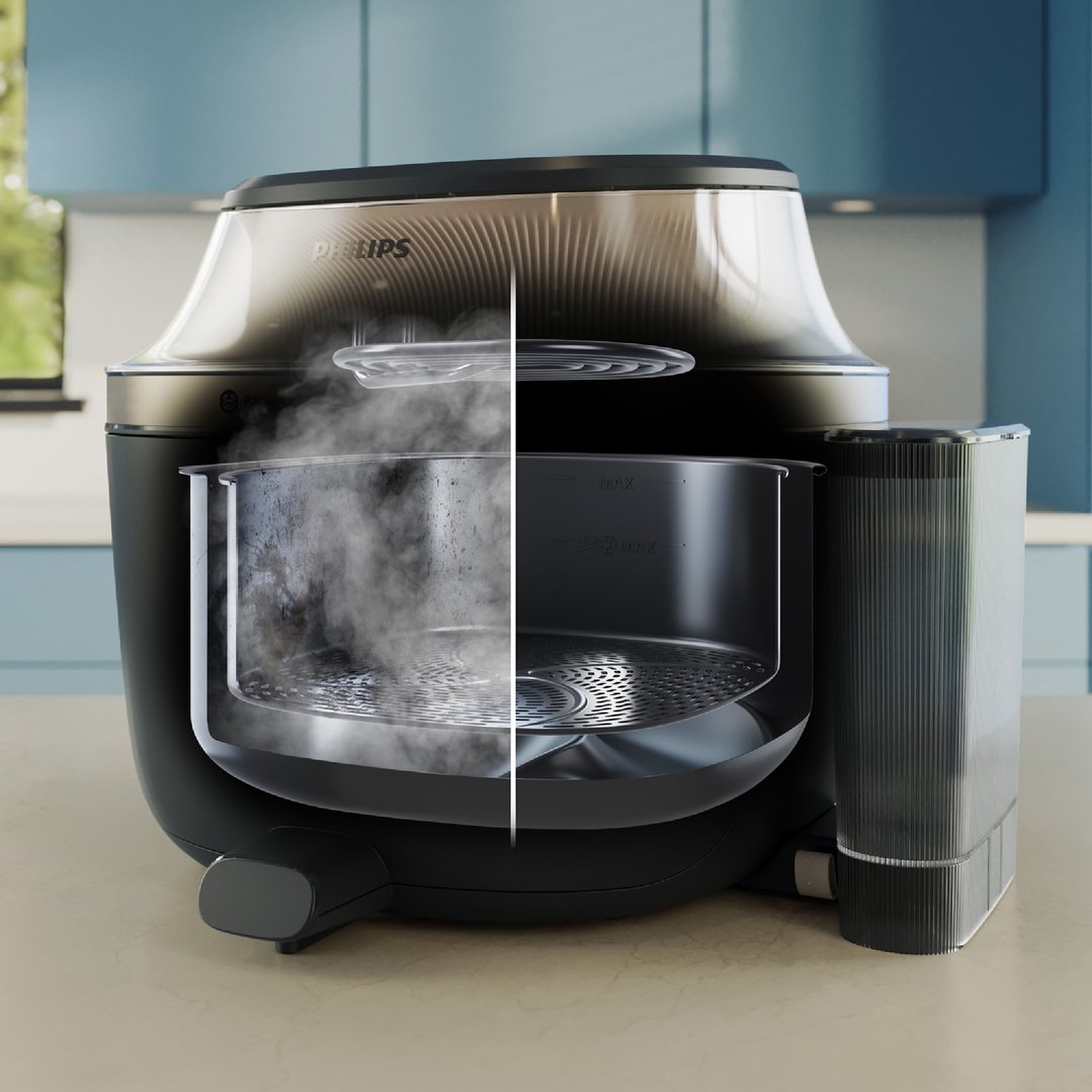 Philips 5000 Series 7.2L Airfryer XXL Steam Black NA547/07