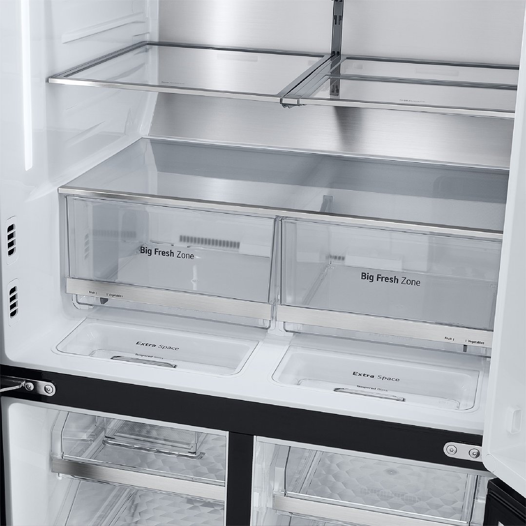 LG 847L Instaview French Door Fridge - Matte Black GF-V900MBLC