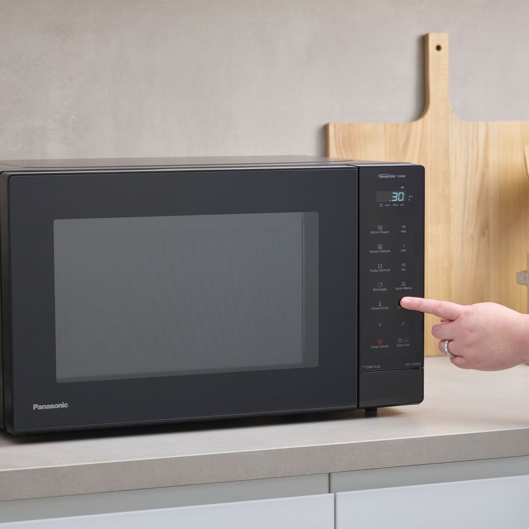 Panasonic 32L 1100W Black Inverter Microwave NN-ST66QBQPQ