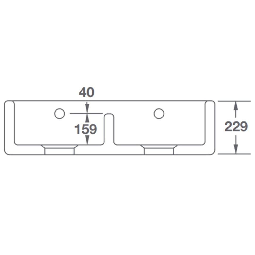 Shaws Shaker Double 800 Sink SCSH800WH