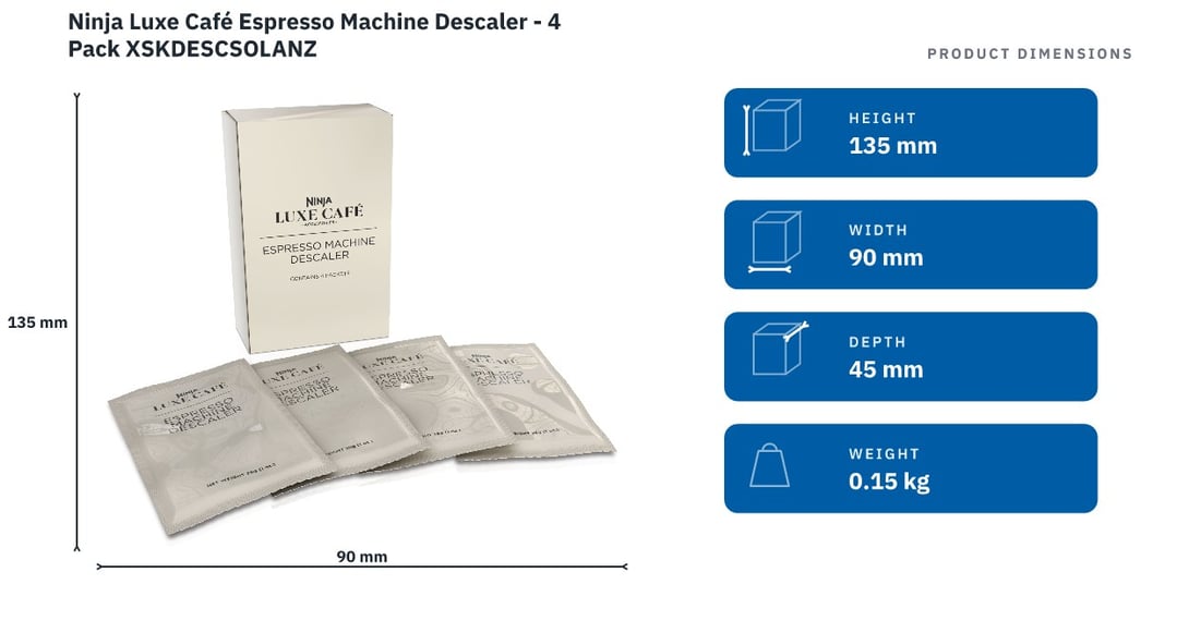 Ninja Luxe Café Espresso Machine Descaler - 4 Pack XSKDESCSOLANZ