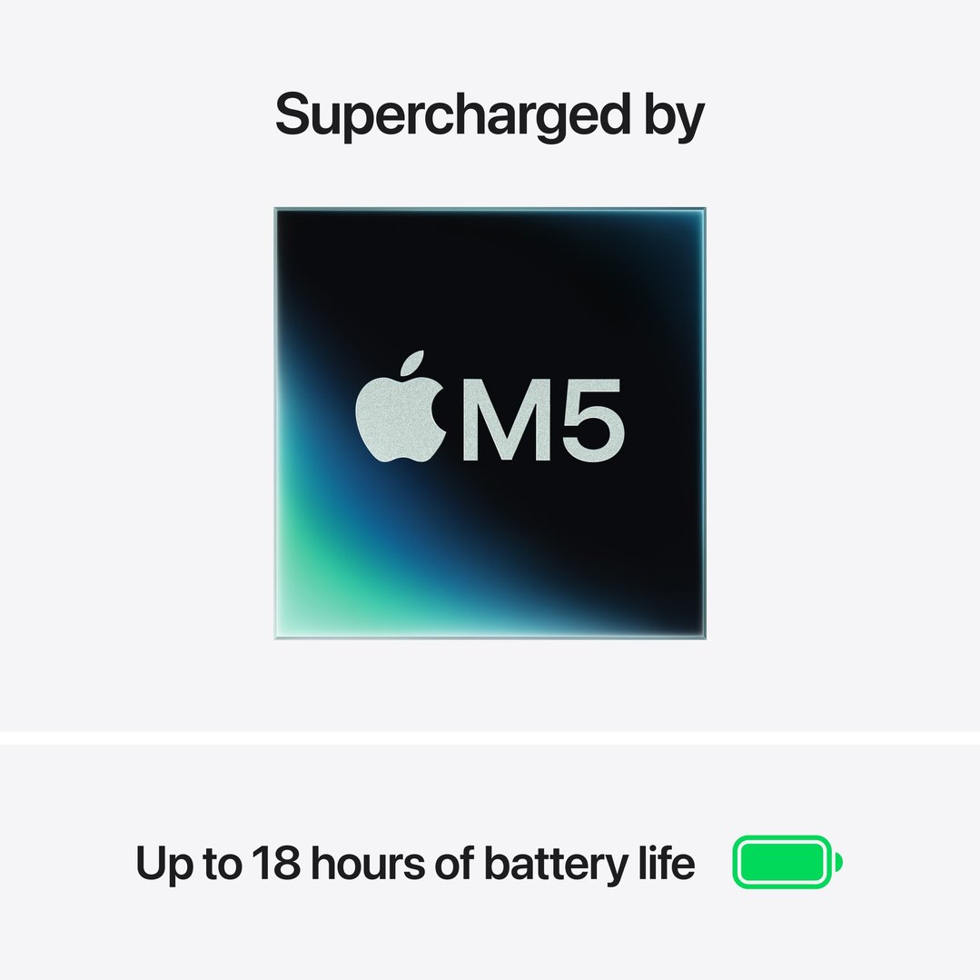 Apple 13" MacBook Air M5 chip with 10‑core CPU and 10‑core GPU, 24GB, 1TB SSD - Midnight MDHG4X/A