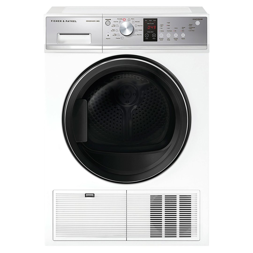 Fisher & Paykel 8kg Series 5 Condensing Dryer, Auto-Sensing, Rack Dry DE8060P3