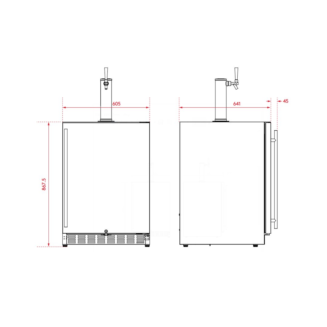 Inalto 188L Kegerator Beverage Centre IKBC. Buy Online with Afterpay