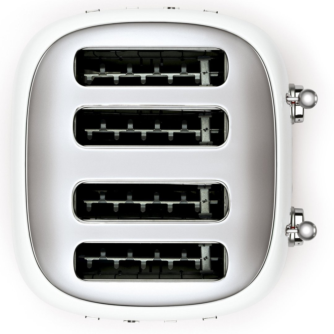 Smeg 50's Style 4 Slice ToasterWhite TSF03WHAU