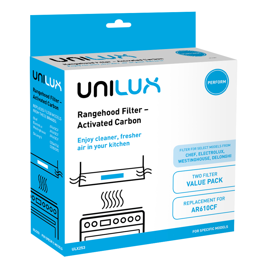 Unilux Activated Carbon Rangehood Filter 2-Pack ULX253