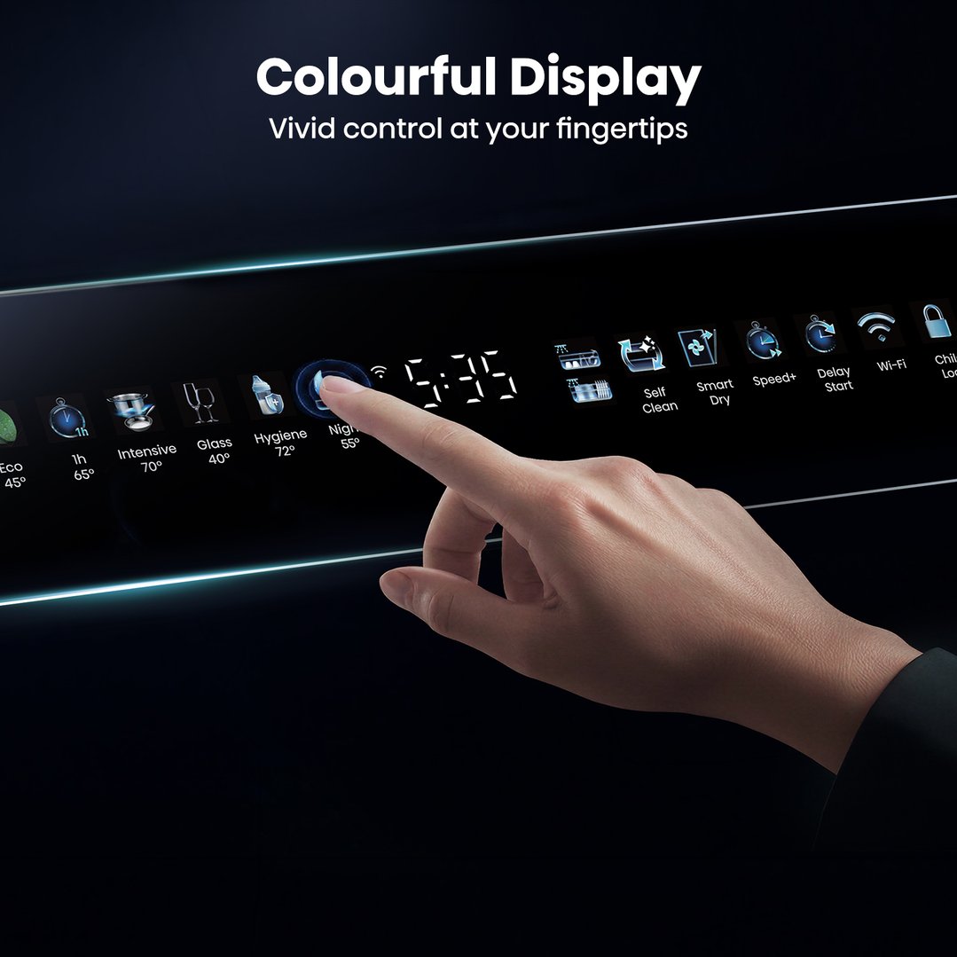 Hisense Vero Shine Series 7 16 Place Setting Freestanding Dishwasher (Black) HS7C16FB