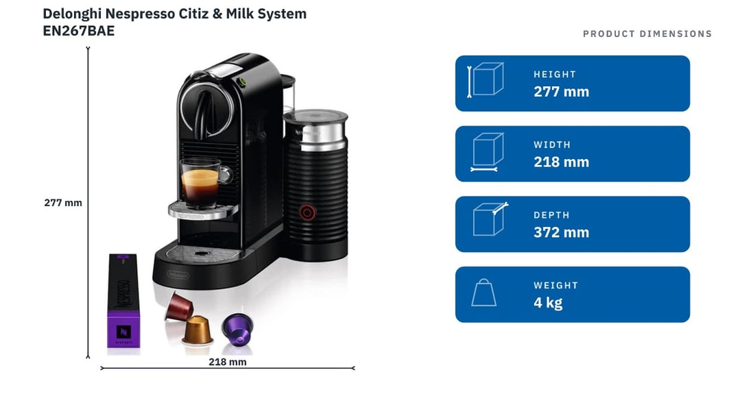 Delonghi Nespresso Citiz & Milk System EN267BAE