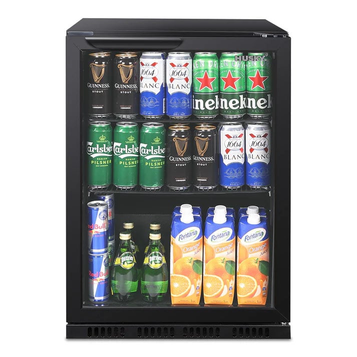 Husky 122L Single Door Home Bar Drinks Chiller - Black C1HHMBBKAU