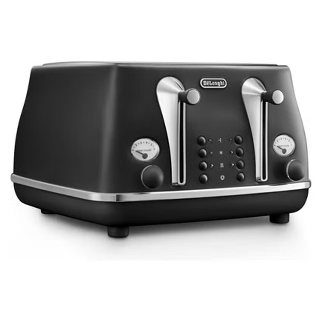 Delonghi Icona Capitals 4 Slice Toaster Black CTOC4003BK