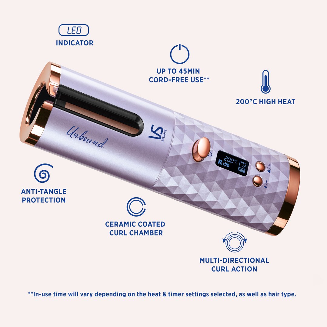 Vs Sassoon Unbound Auto Cordless Hair Curler. VSC510UA