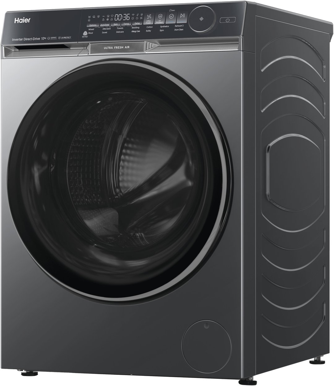 Haier 10kg 500 Series Front Load Dark Washing Machine Ultra Fresh Air HWF10DB2