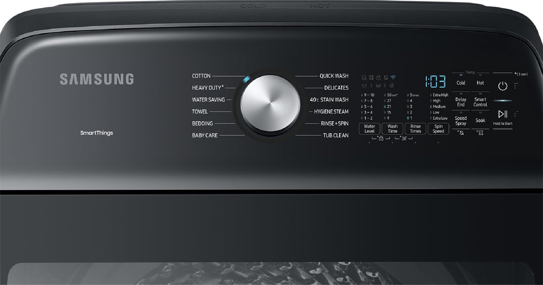 Samsung 14Kg Top Load Washer - Black WA14A8377GV