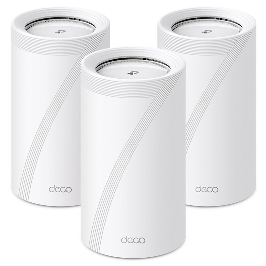 tp-link BE22000 Whole Home Mesh Wi-Fi 7 System(Tri-Band) - 3-Pack DECO-BE85-3PK