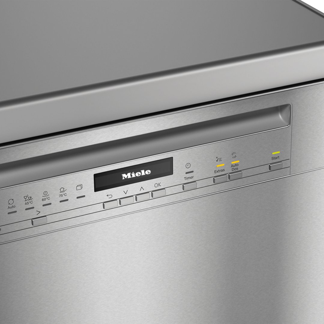 Miele 60cm Freestanding Dishwasher with AutoOpen Drying and Automatic Dispensing PowerDisk CleanSteel G7130SCCLST