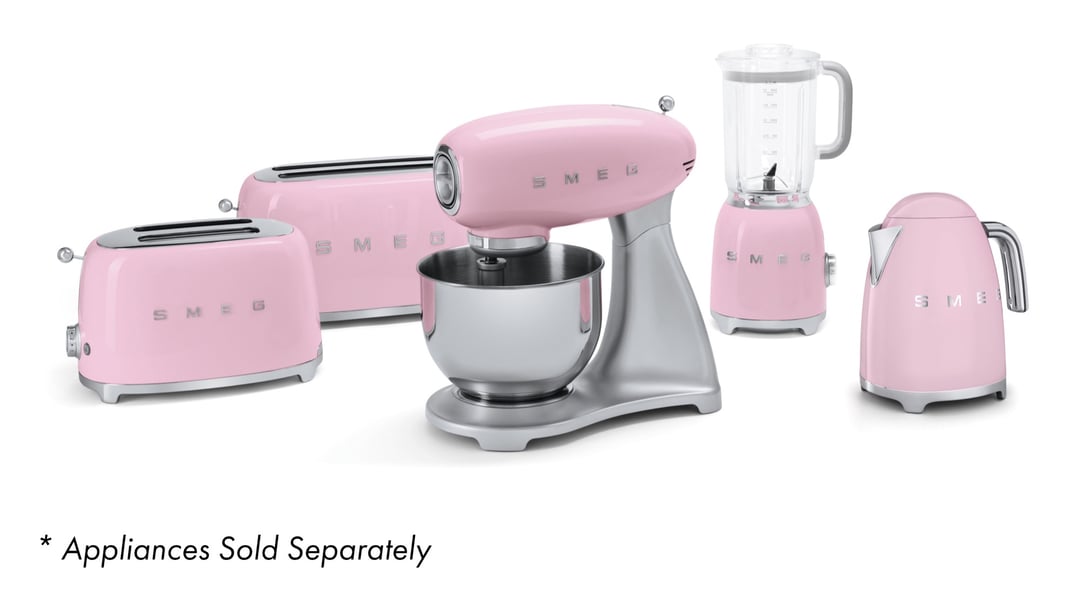 Smeg 50's Retro Style Aesthetic Electric Kettle Pink KLF03PKAU