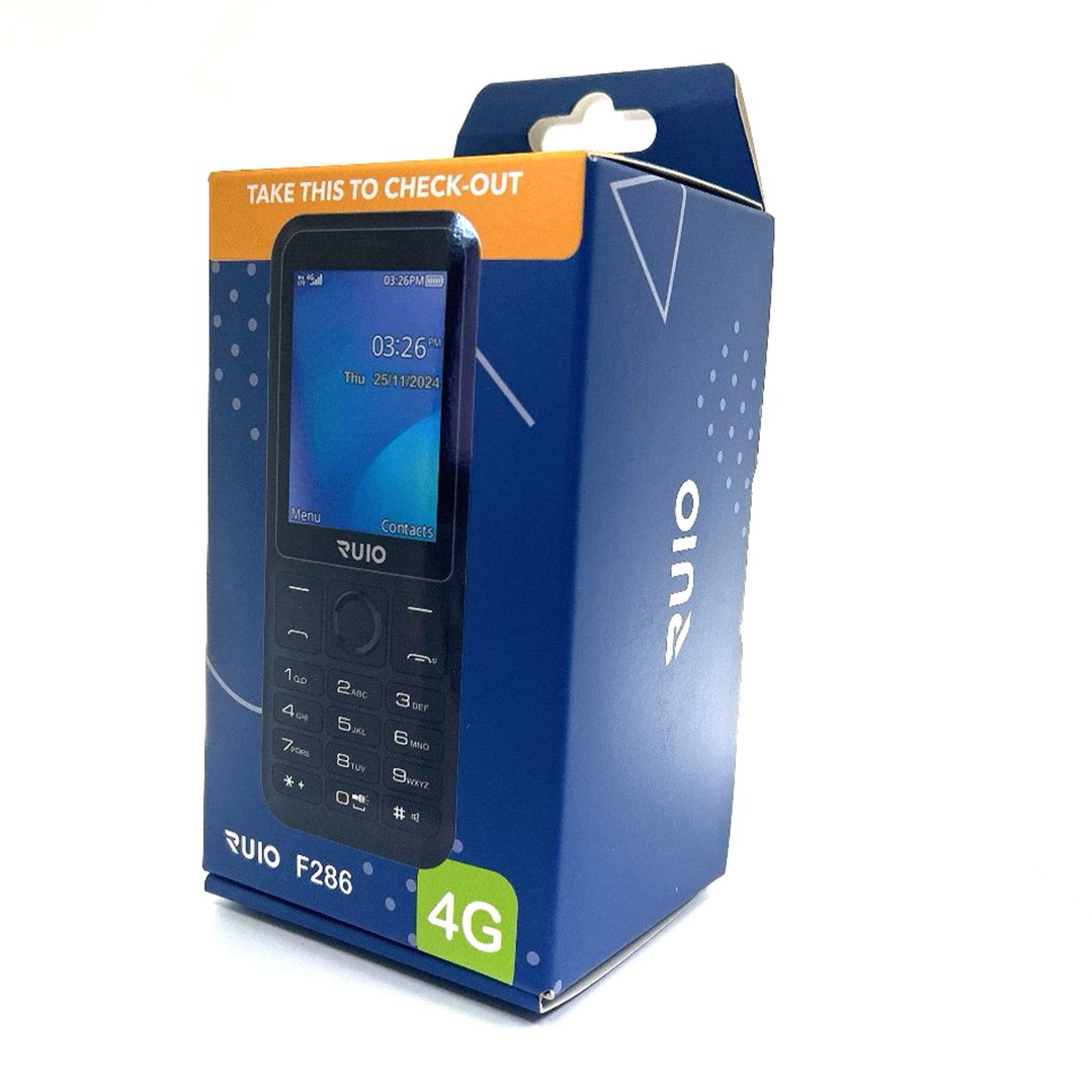 RUIO F286 4G Feature Phone Black RUIOF286
