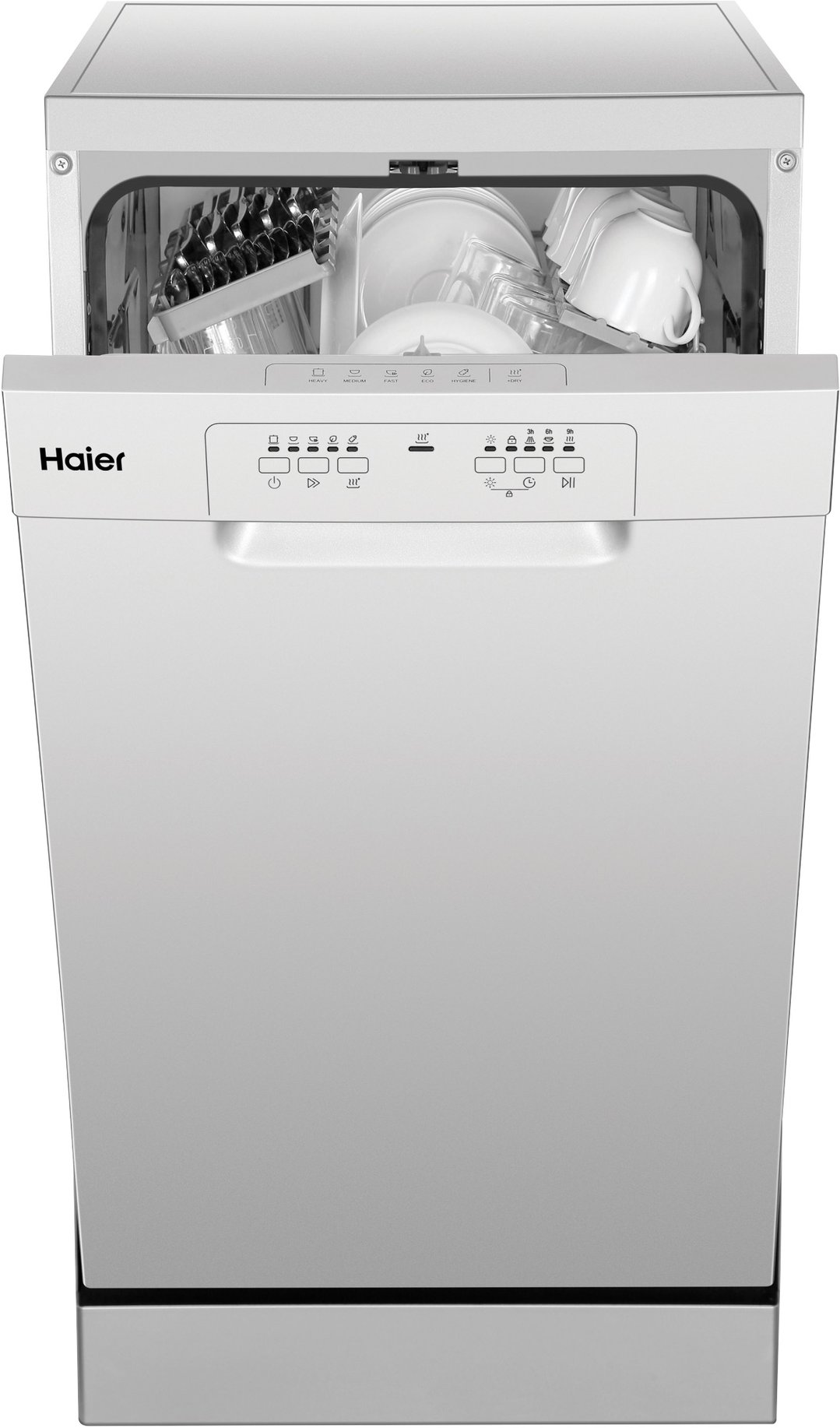 Haier 45cm Compact Freestanding Dishwasher - Silver HDW10F1S1