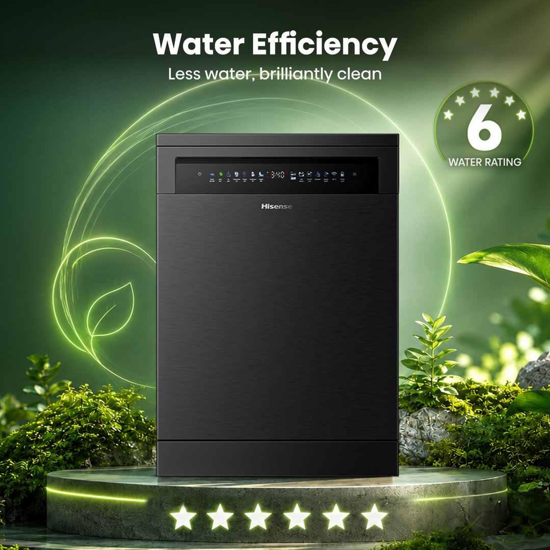 Hisense Vero Shine Series 7 16 Place Setting Freestanding Dishwasher (Black) HS7C16FB