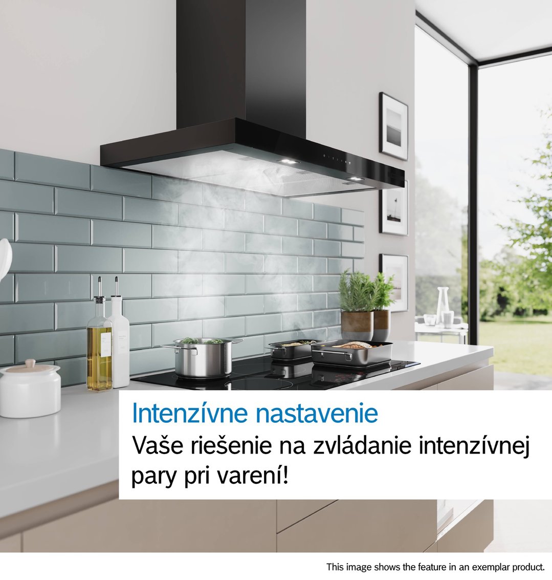 Bosch Series 6, 90cm Wall-Mounted Canopy Rangehood, Stainless Steel Look DWB97DN30A