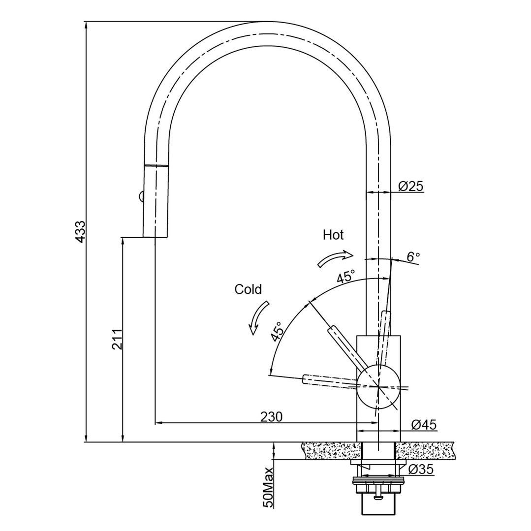 Franke EOS NEO Pull Out Tap Black Steel. TA9601BS