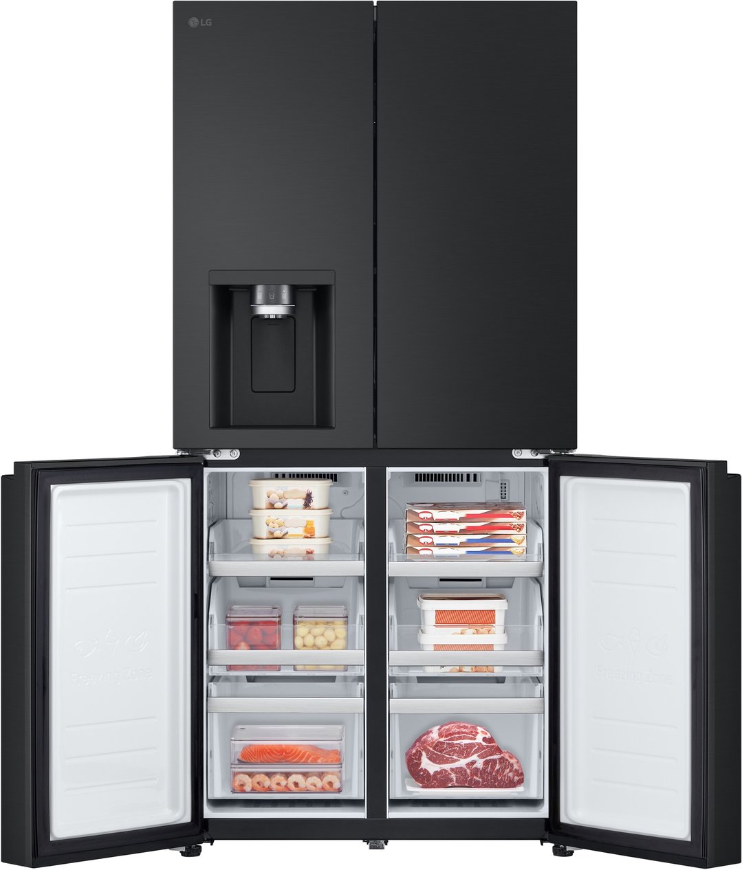LG 506L Slim French Door Fridge in Matte Black Finish GF-LN500MBL