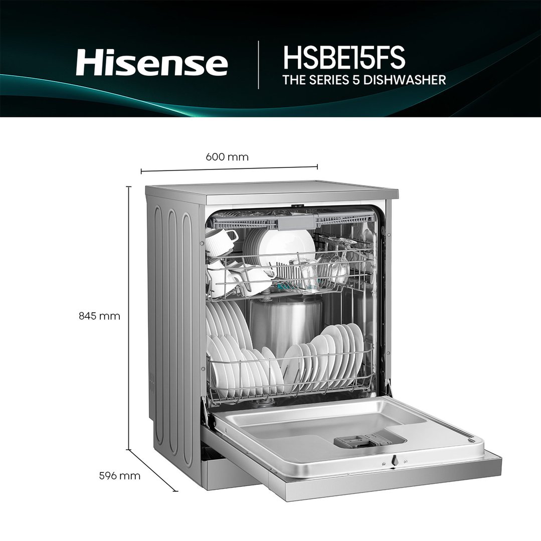 Hisense 15 Place Setting Series 5 Dishwasher HSBE15FS