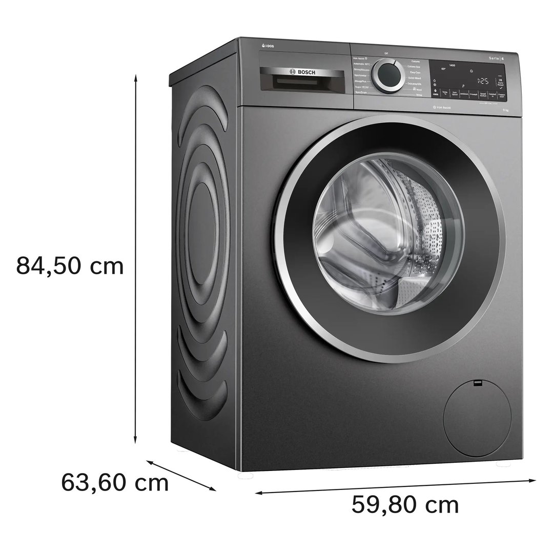 Bosch 9kg Series 6 Front Loader Washing Machine Graphite WGG2441RAU