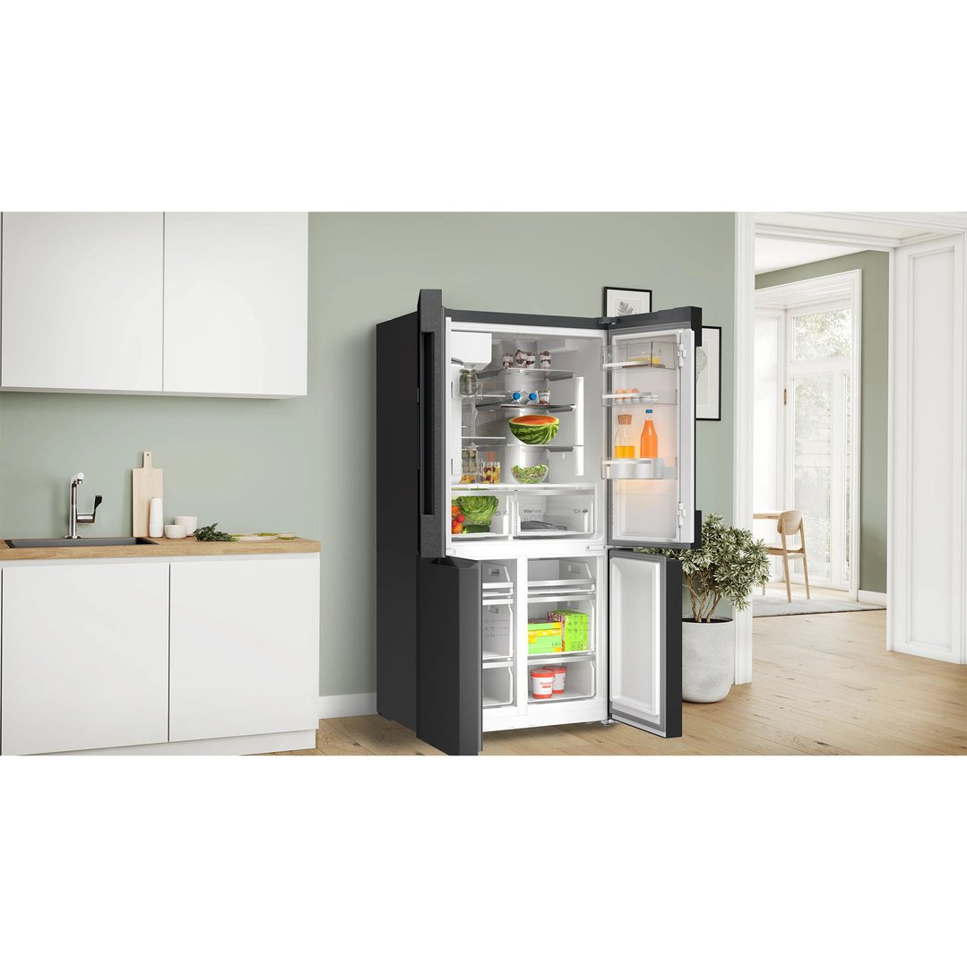 Bosch Series 6 Multi Door Fridge Freezer Brushed Black Steel KFD96AXEAA