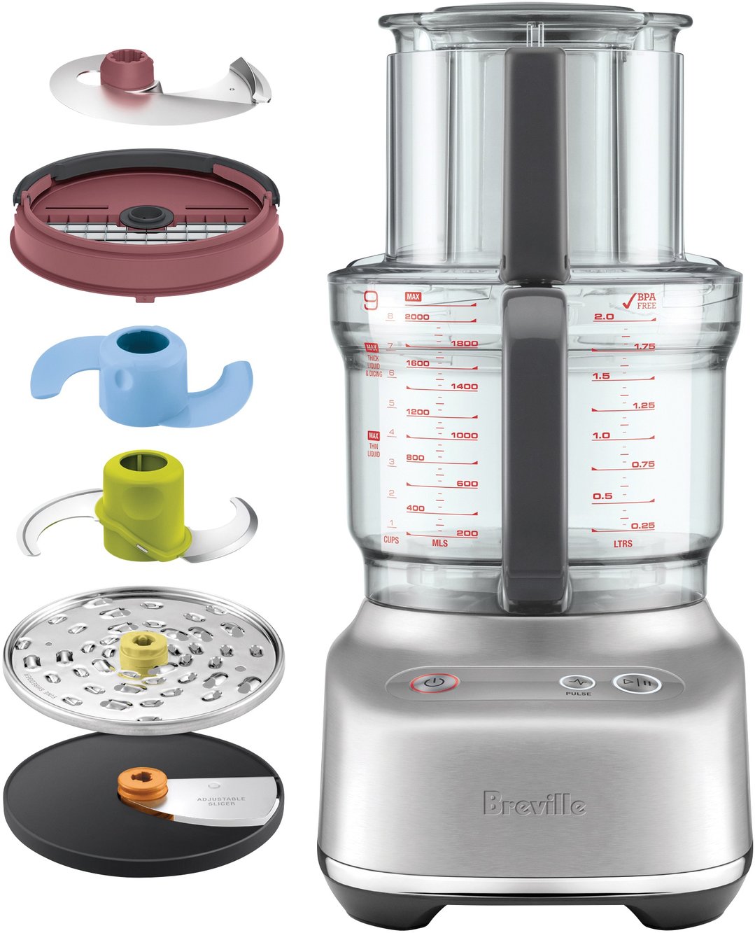 Breville The Paradice™ 9 Food Processor - Brushed Stainless BFP638BSS