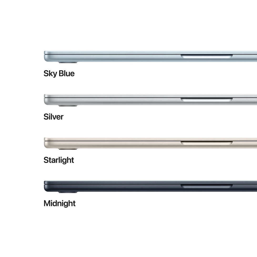 Apple 15" MacBook Air M5 chip with 10‑core CPU and 10‑core GPU, 24GB, 1TB SSD - Sky Blue MDVU4X/A