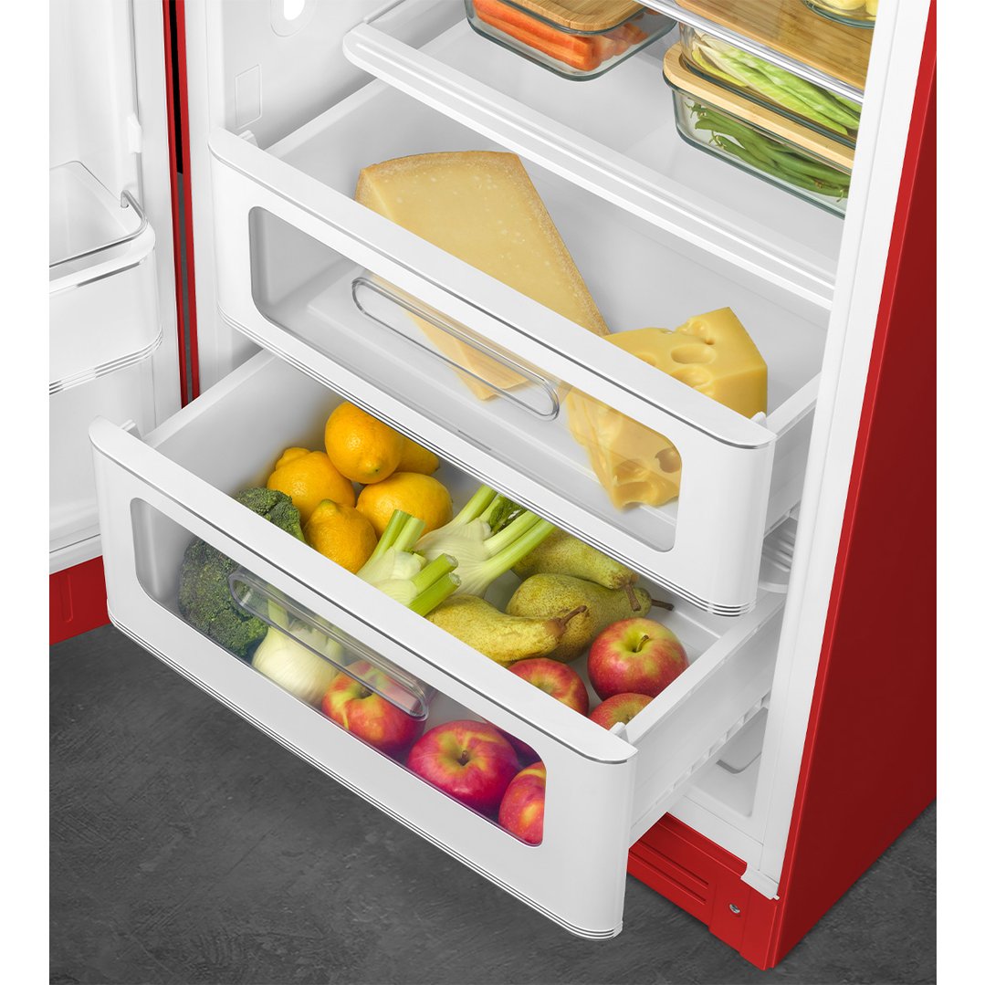 Smeg FAB 28 50’S Style Retro Refrigerator, Left Hand - Red FAB28LRD5AU