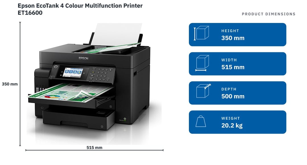 Epson EcoTank 4 Colour Multifunction Printer ET16600
