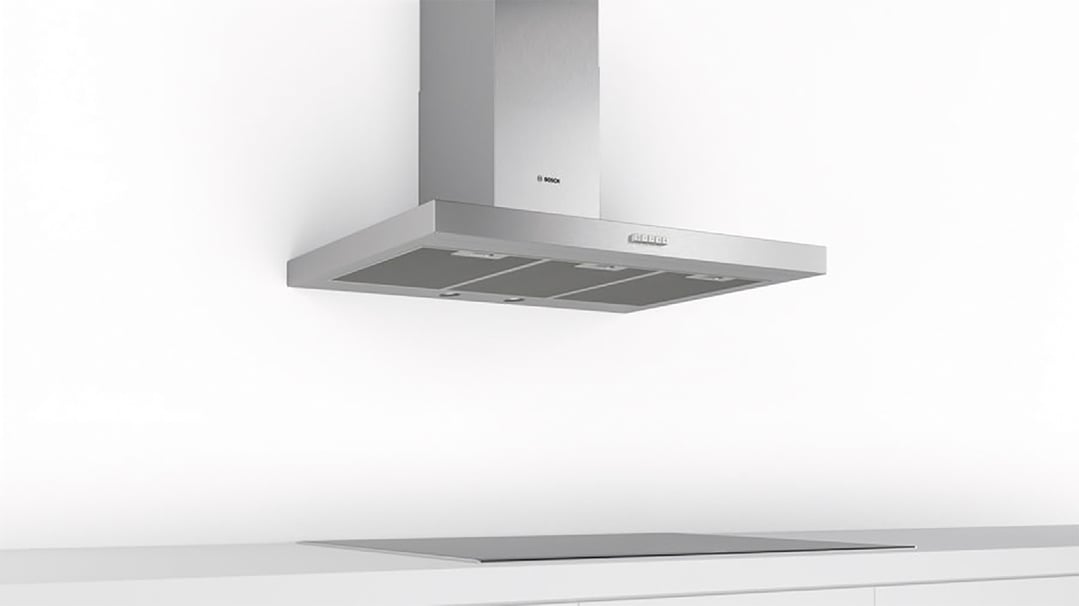 Bosch Series 2, 90cm Wall-Mounted Canopy Rangehood, Stainless Steel DWB95BC50A