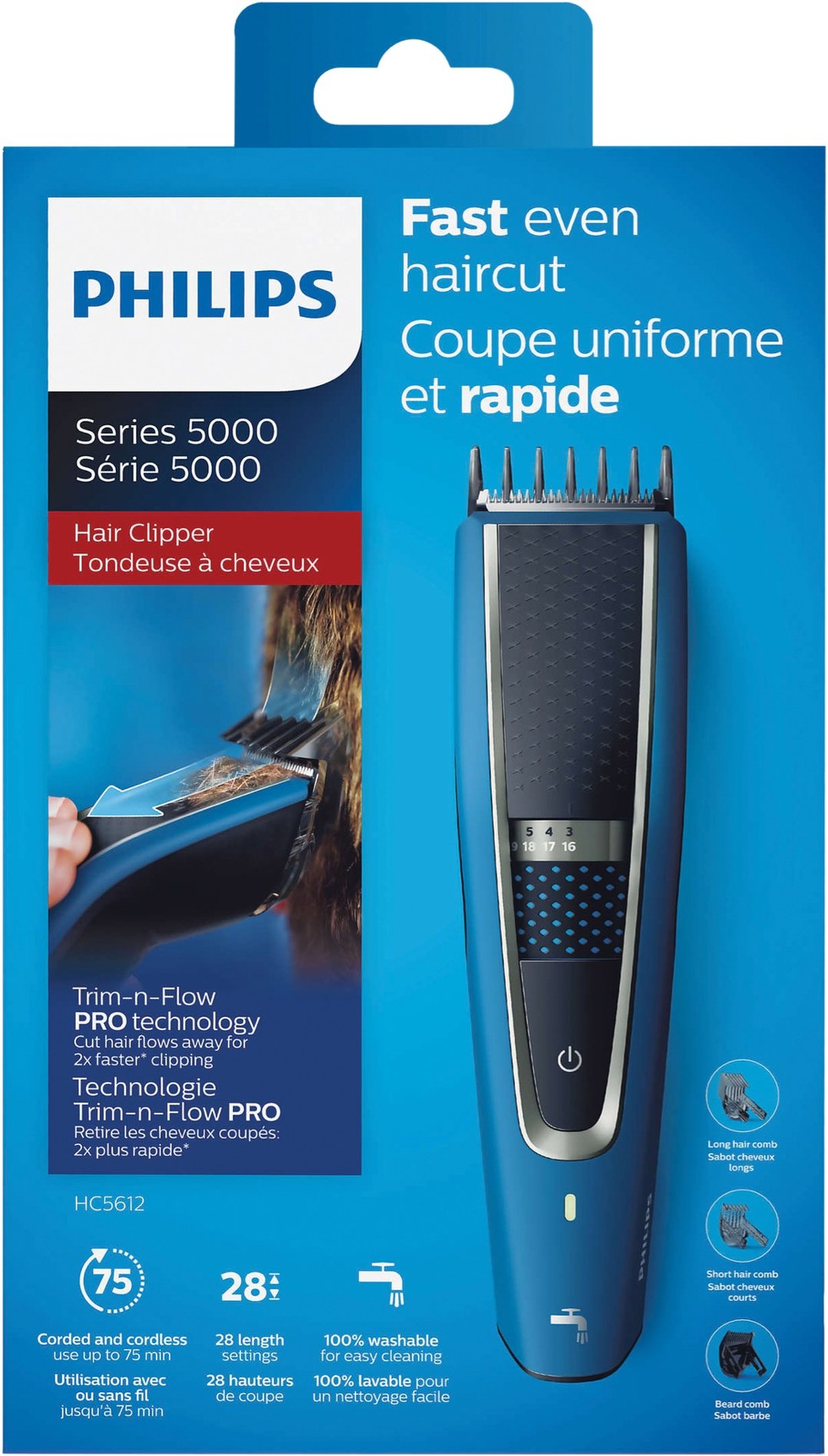 Philips Washable Hair Clipper HC5612/15