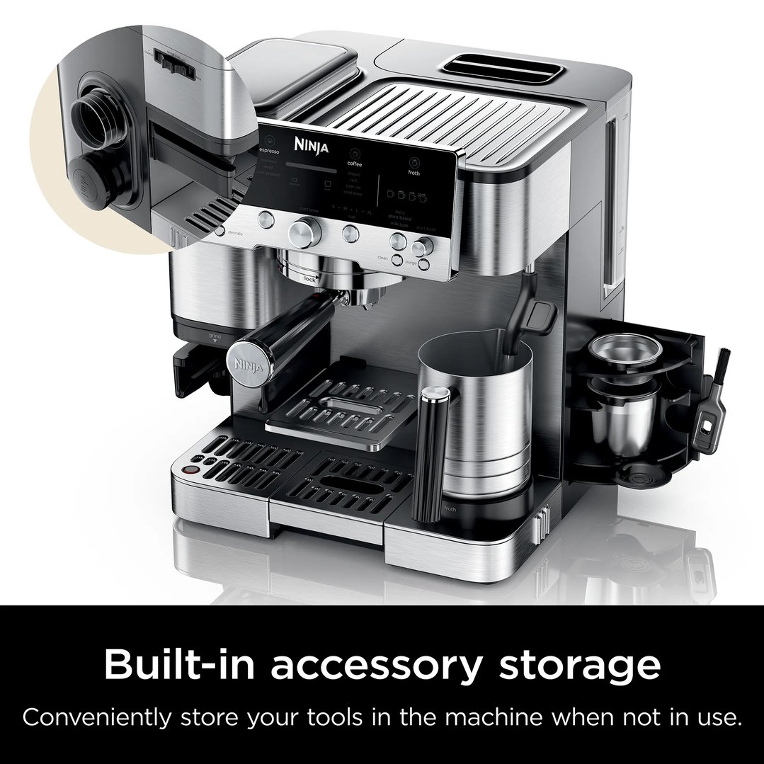 Ninja Luxe™ Café Premier 3 in 1 Espresso Drip Coffee & Cold Brew Maker Stainless Steel ES601