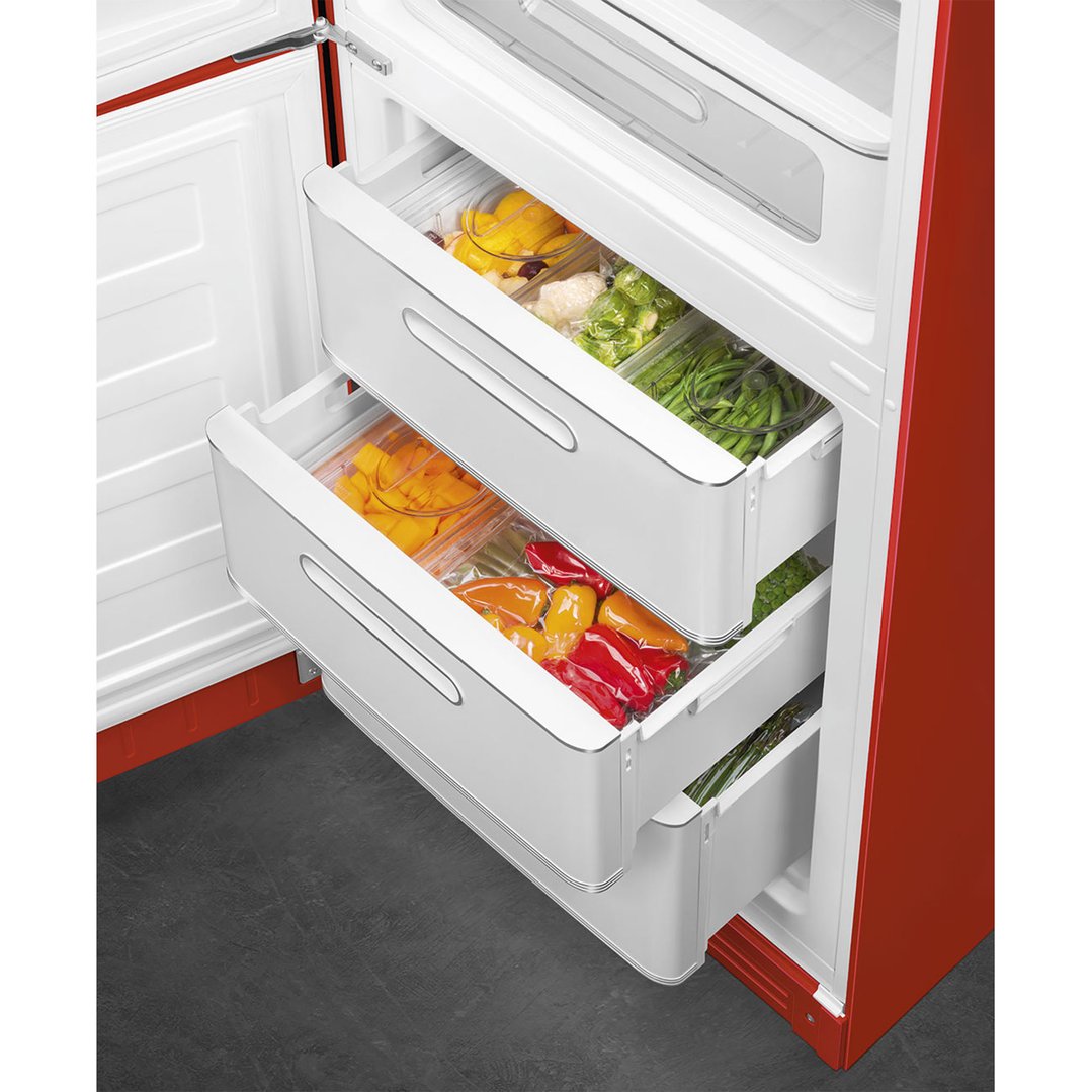 Smeg FAB 32 50’S Style Retro Refrigerator, Left Hand - Red FAB32LRD5AU